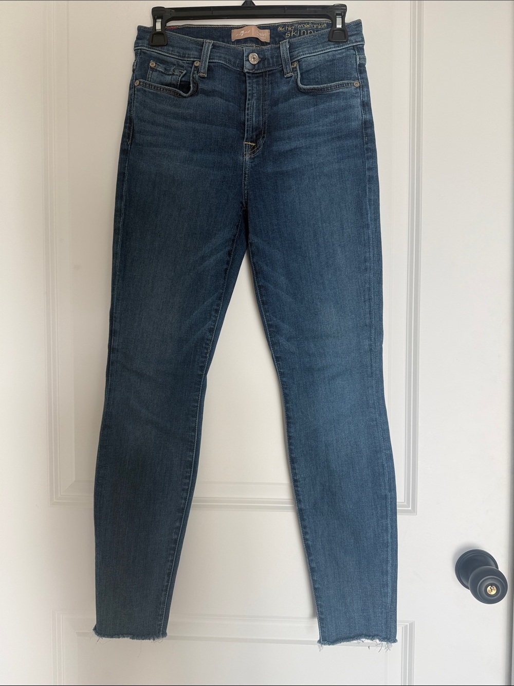 7 For All Mankind Dark Blue Skinny Jeans